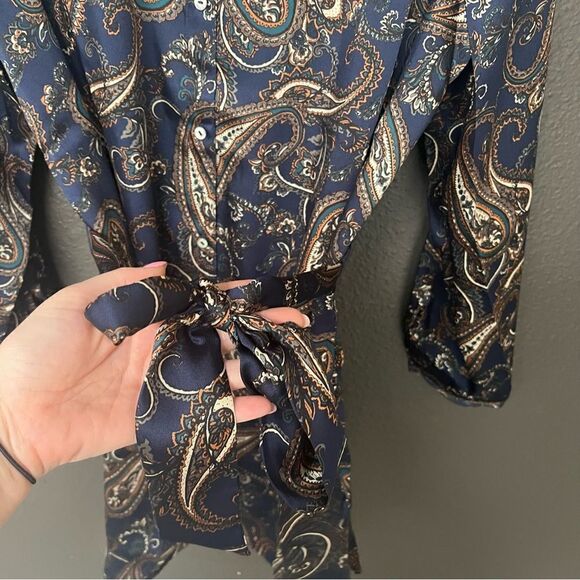 Susan Graver Regular Printed Woven Button-Front Duster w/ Belt - Picture 8 of 16